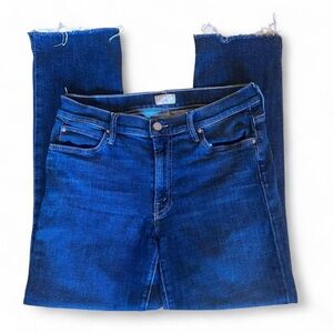 💜 Mother Girl Crush Rascal Ankle Snippet Blue Jeans (30)